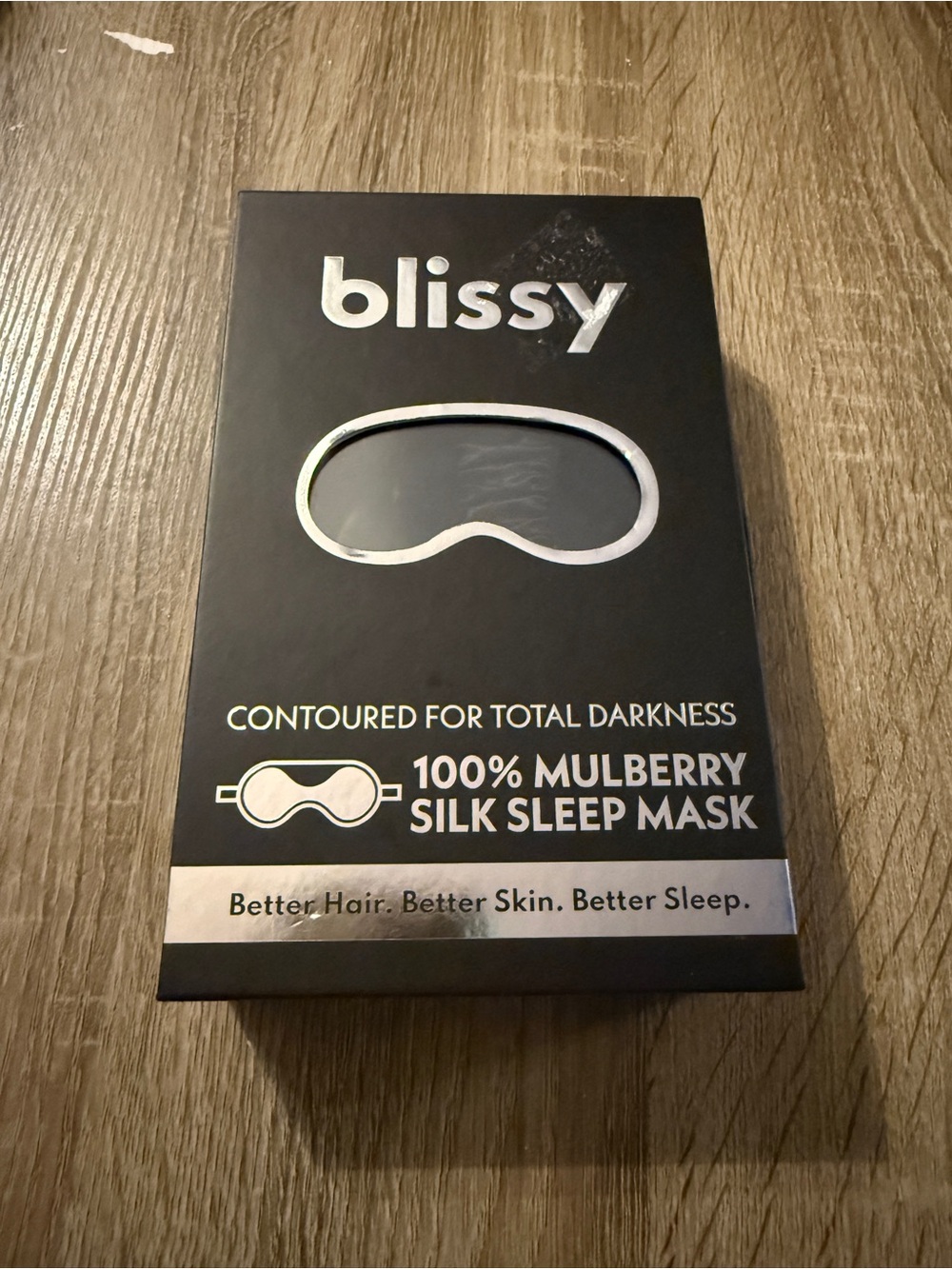Blissy 100% Mulberry Silk Sleep Mask - Black